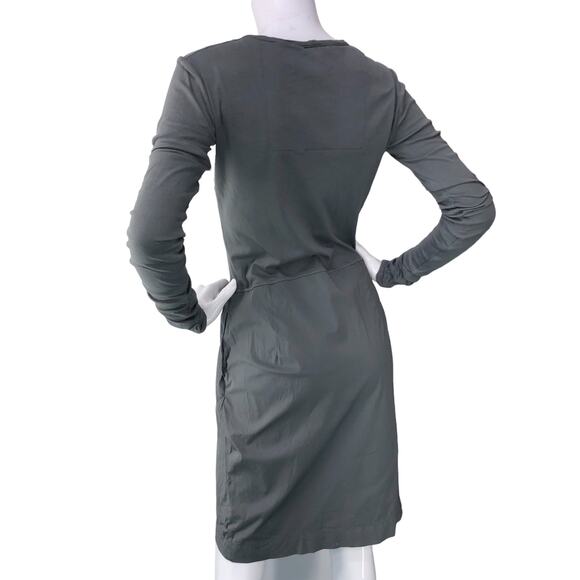 Kristensen DU NORD Womens Size 2 Dress Drop Waist Long Sleeve Cotton Grey - Picture 6 of 16